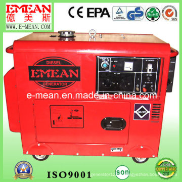 Générateur diesel électrique rouge jaune de refroidissement par l&#39;eau 6kw